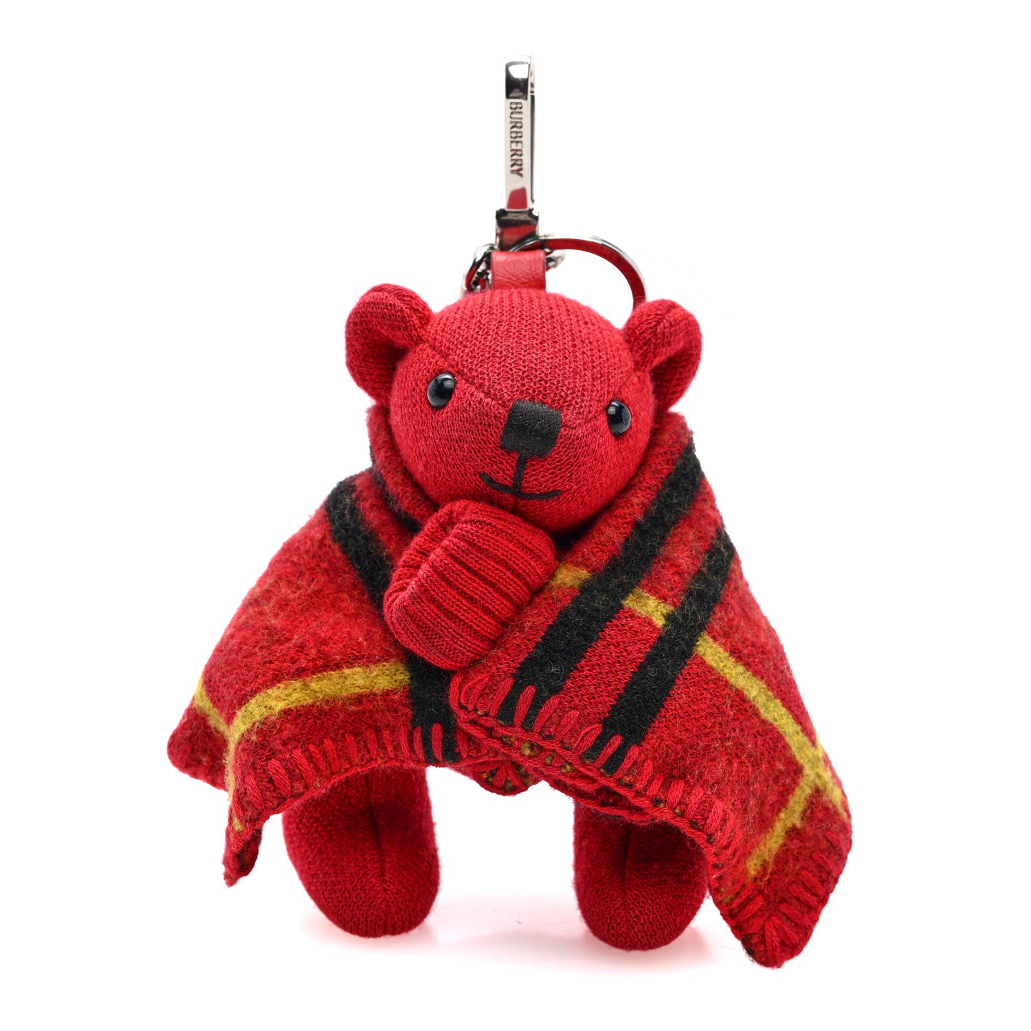 Burberry Cashmere Thomas Teddy Bear Keychain Charm Currant 1971822