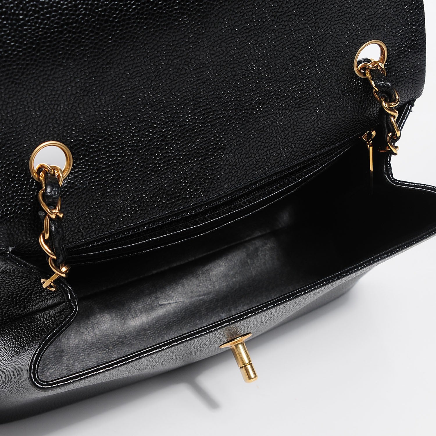 Chanel Caviar Flap Shoulder Bag Black 5 of 7