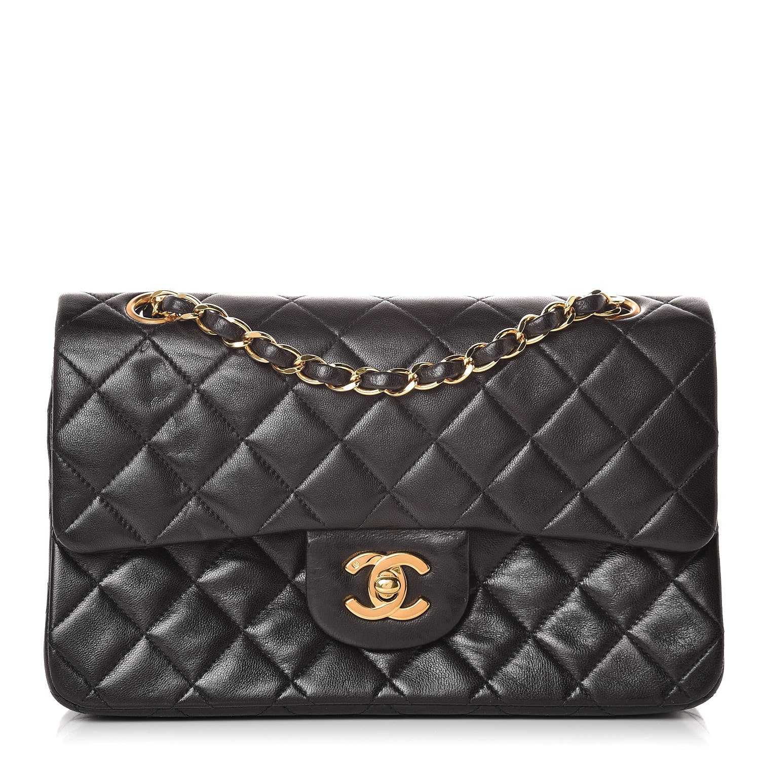 Chanel Lambskin Quilted Small Double Flap Black 1 of 14