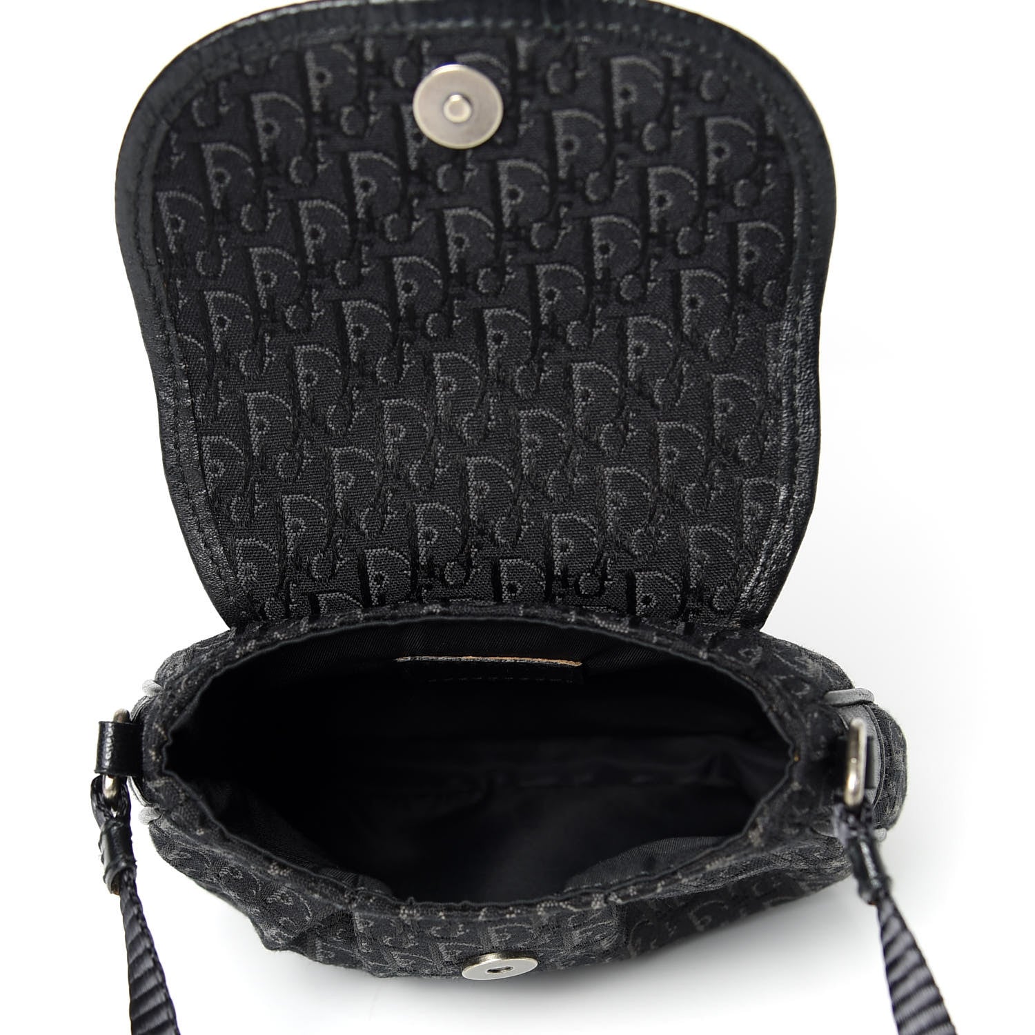 Christian Dior Monogram Crossbody Bag Black 5 of 8