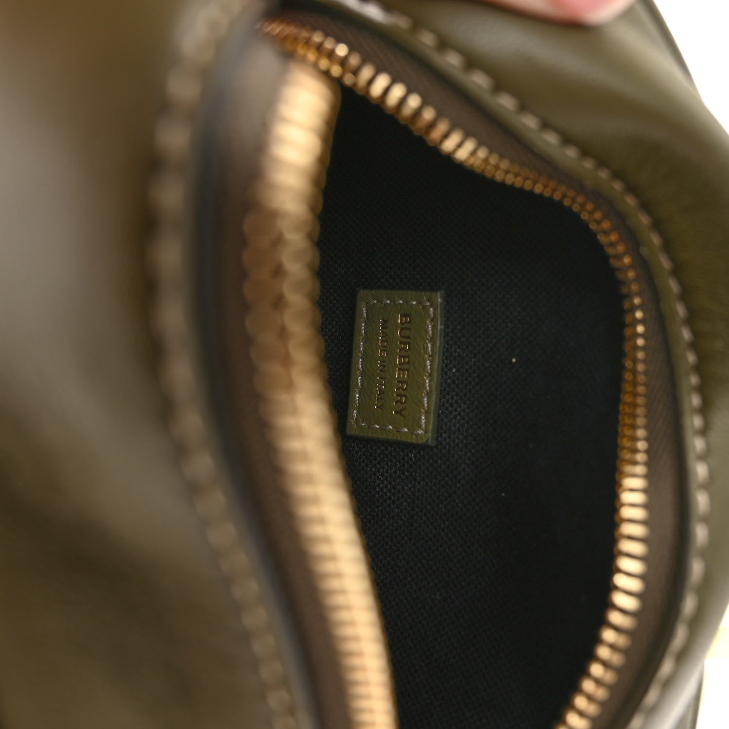 Burberry Cotton Canvas Horseferry Print Small Half Cube Crossbody Bag Dark Fern Green 6 of 10