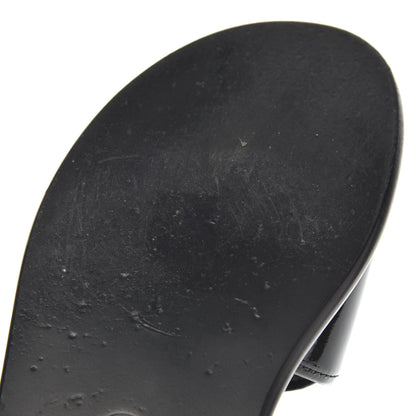 Chanel Patent Calfskin CC Slip On Mules 38 Black 10 of 11