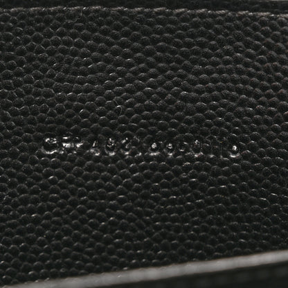 Saint Laurent Grain De Poudre Matelasse Chevron Monogram Double Zip Wallet Black 9 of 13