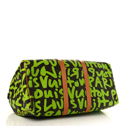 Louis Vuitton Monogram Graffiti Keepall 50 Green 4 of 9