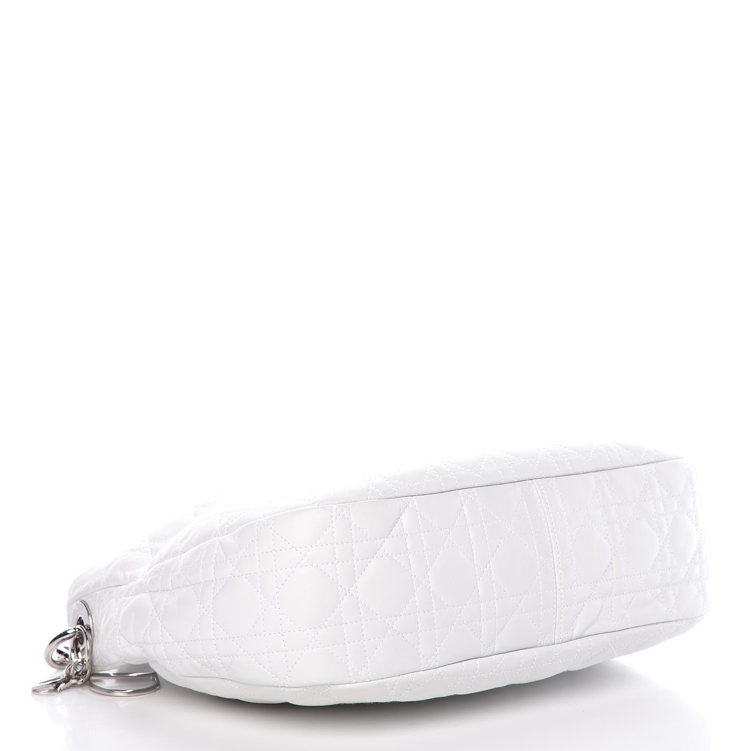 Christian Dior Lambskin Cannage Medium Dior Soft Hobo White 4 of 9