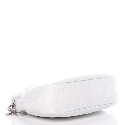 Christian Dior Lambskin Cannage Medium Dior Soft Hobo White 4 of 9