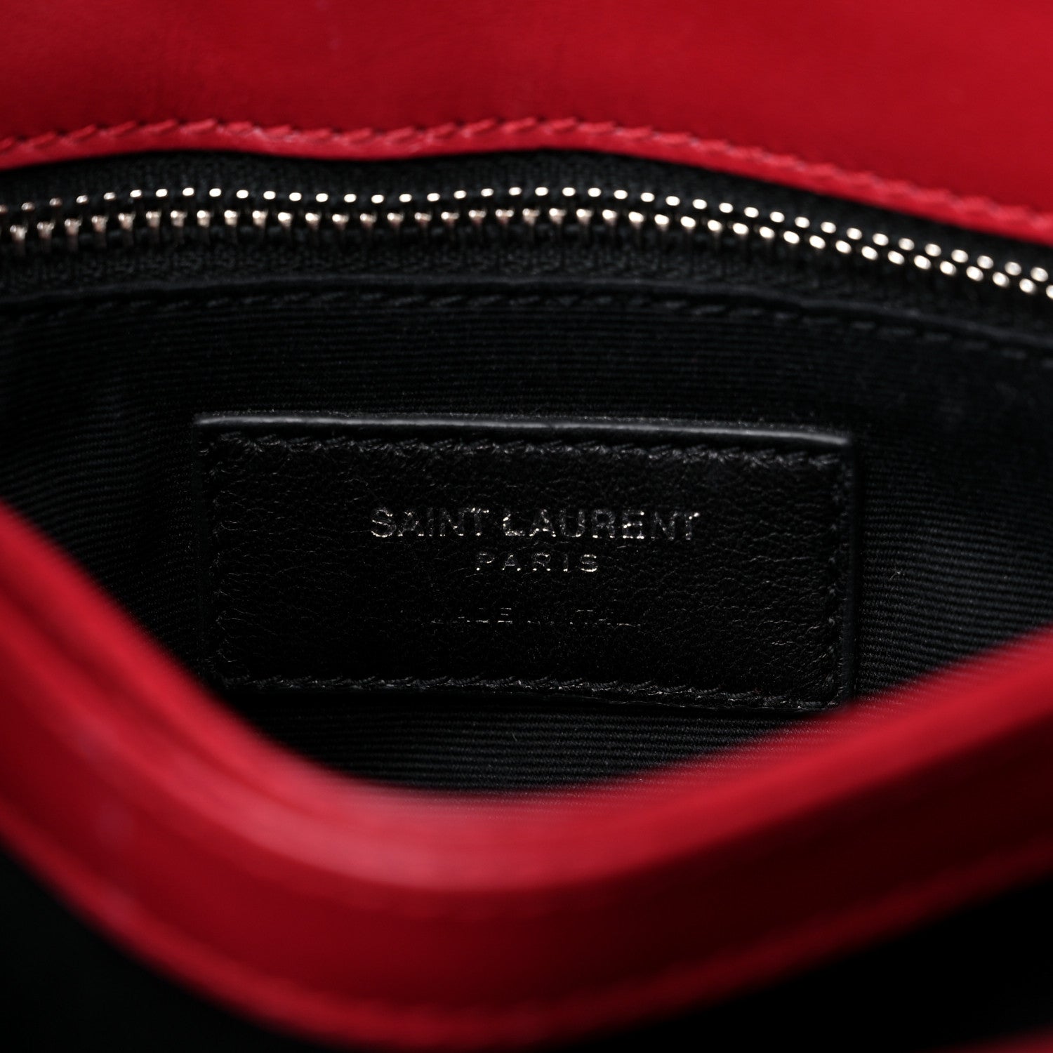 Saint Laurent Calfskin Y Quilted Monogram Toy Loulou Crossbody Bag Rouge 7 of 12