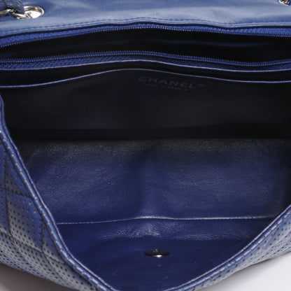 Chanel Lambskin Perforated Jumbo Flap Blue 7 of 9
