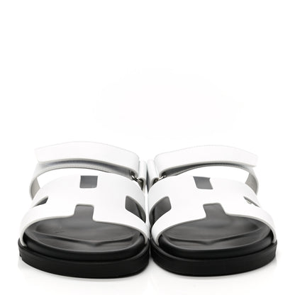 Hermes Calfskin Womens Chypre Sandals 41 White 2 of 9