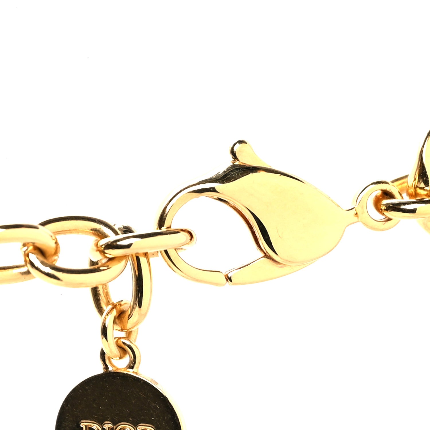 Christian Dior Metal Danseuse Etoile Chain Choker Necklace Gold 4 of 5