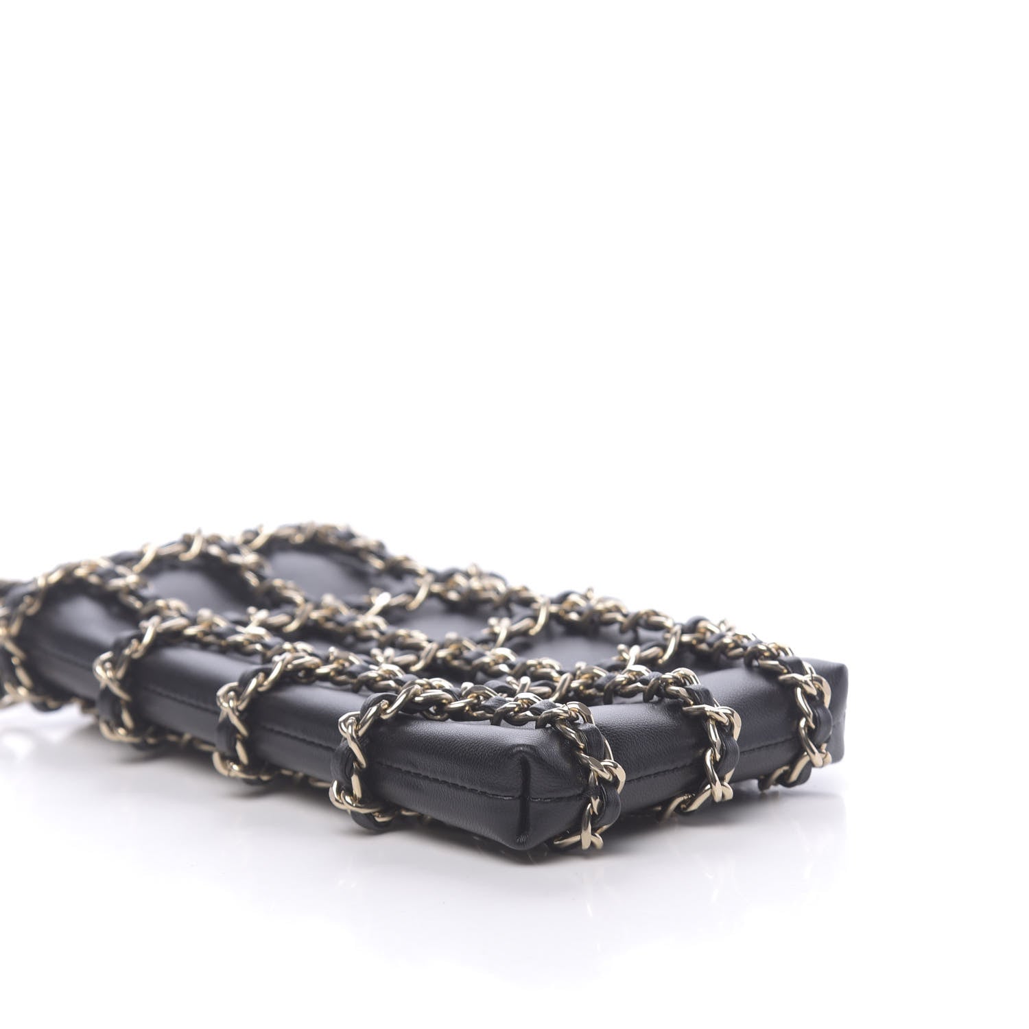 Chanel Lambskin Tech Me Out Clutch With Chain Black 9 of 12