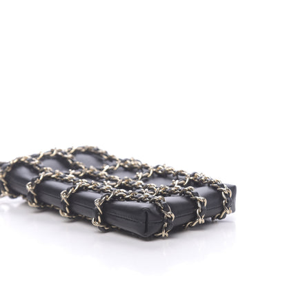 Chanel Lambskin Tech Me Out Clutch With Chain Black 9 of 12