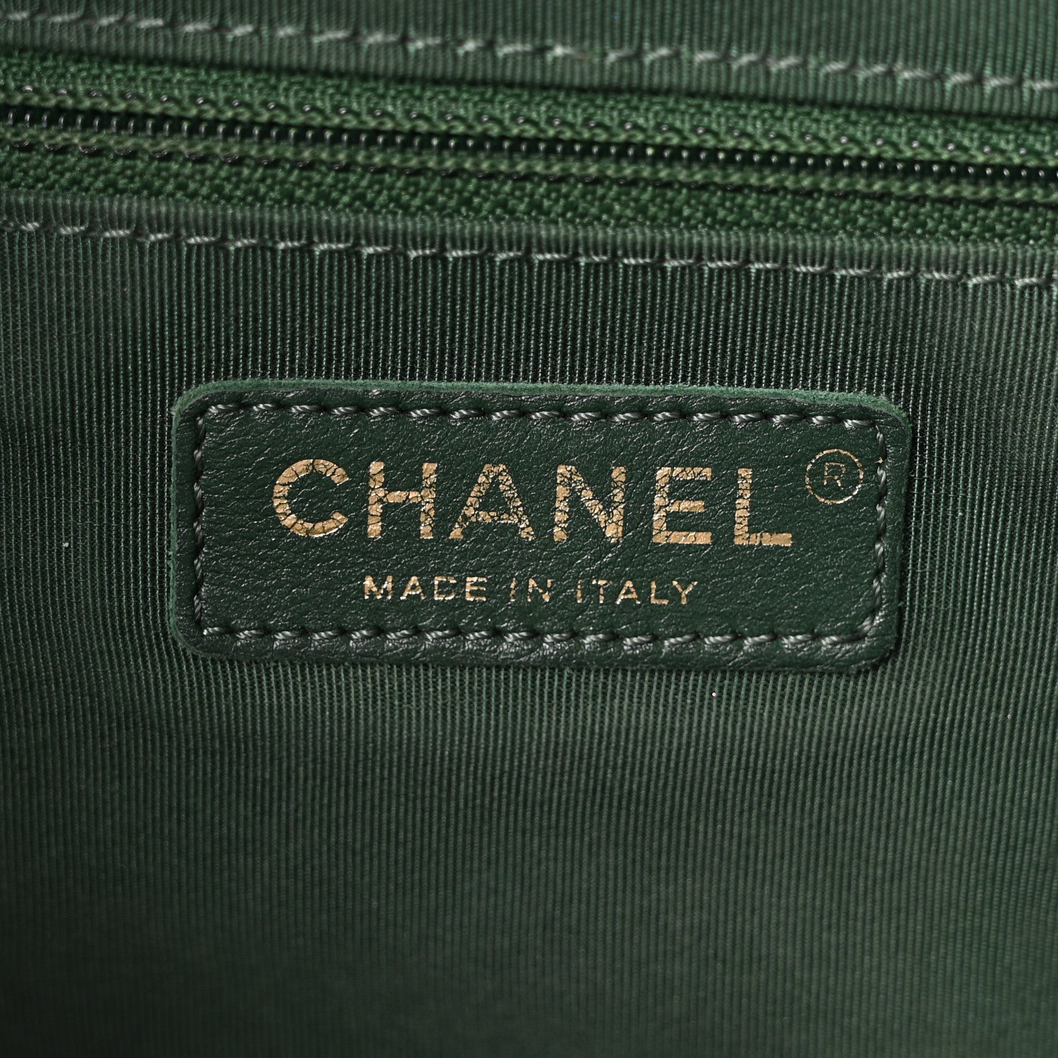 Chanel Calfskin Stitched Large Button Up Hobo Dark Green 6 of 10