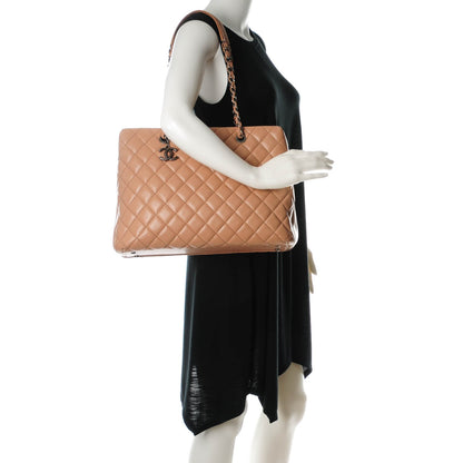 Chanel Caviar Quilted Large City Shopping Tote Beige 2 of 7