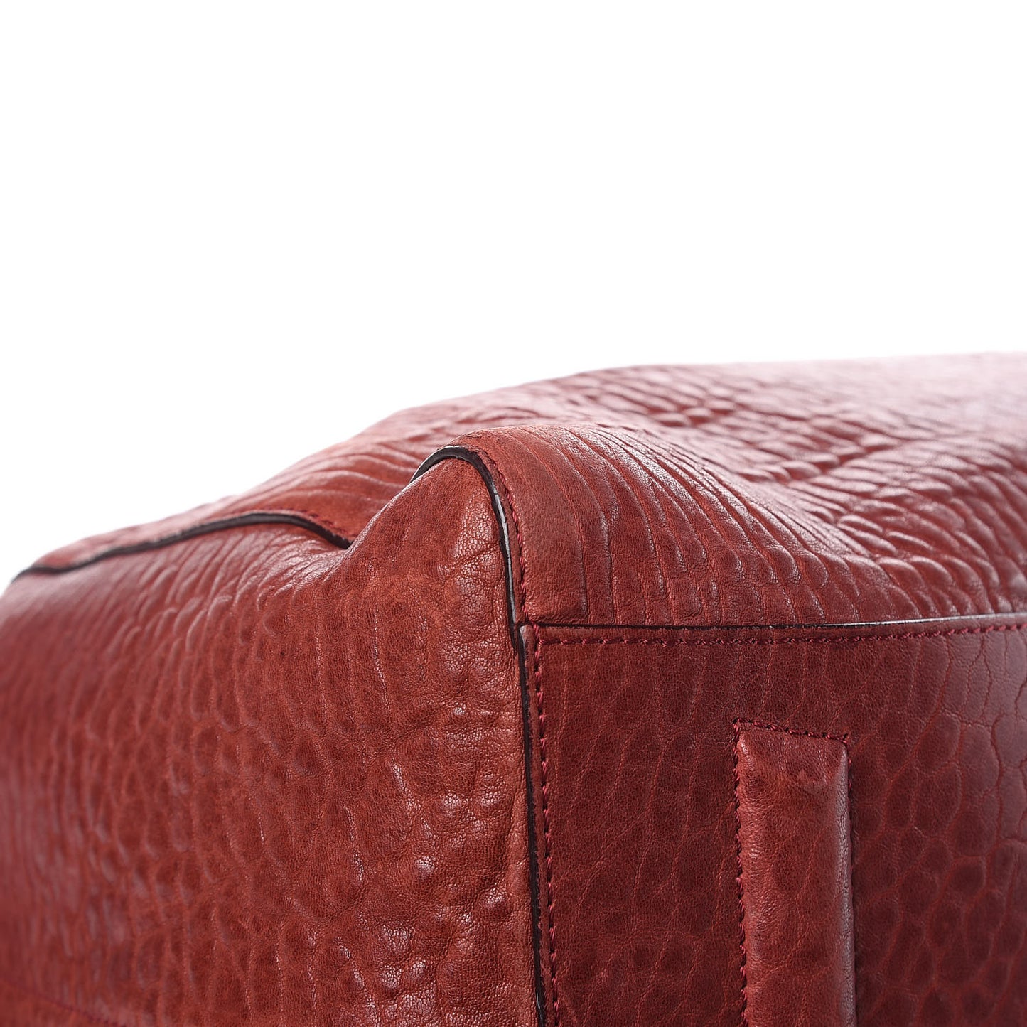 Pebbled Lambskin Large Soft Antigona Brick