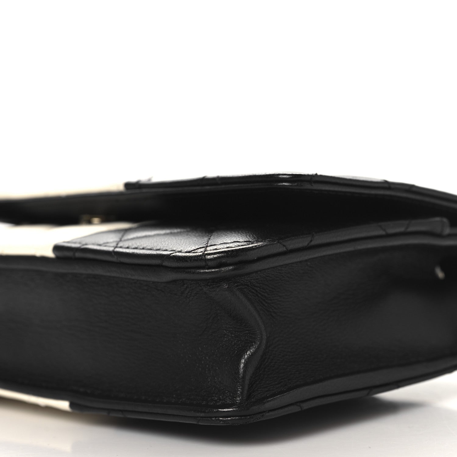 Chanel Lambskin Quilted Wallet On Chain WOC White Black 11 of 11