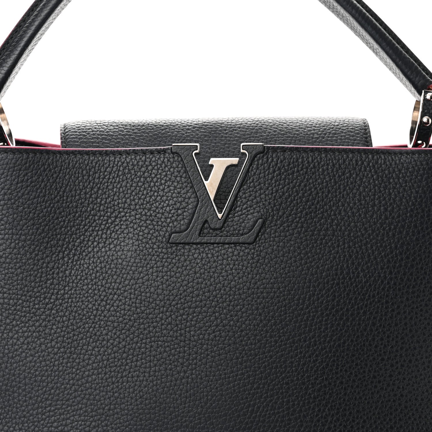 Louis Vuitton Taurillon Capucines MM Cobalt Fuchsia 7 of 11