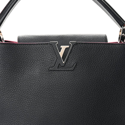 Louis Vuitton Taurillon Capucines MM Cobalt Fuchsia 7 of 11