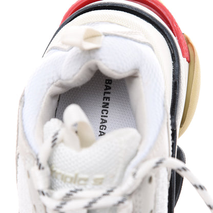 Balenciaga Fabric Mesh Womens Triple S Sneakers 38 Grey Red White 9 of 10
