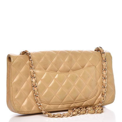 Chanel Lambskin Quilted East West Flap Beige 3 of 17