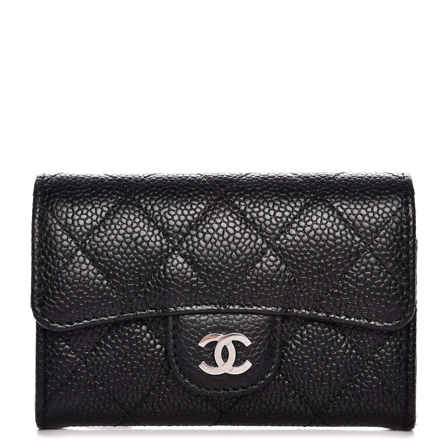 Chanel Caviar Quilted Flap Card Holder Black 1 of 9