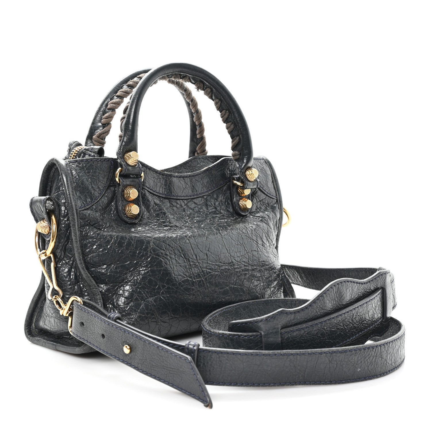 Balenciaga Agneau Giant 12 Gold Hardware Mini City Anthracite 3 of 12