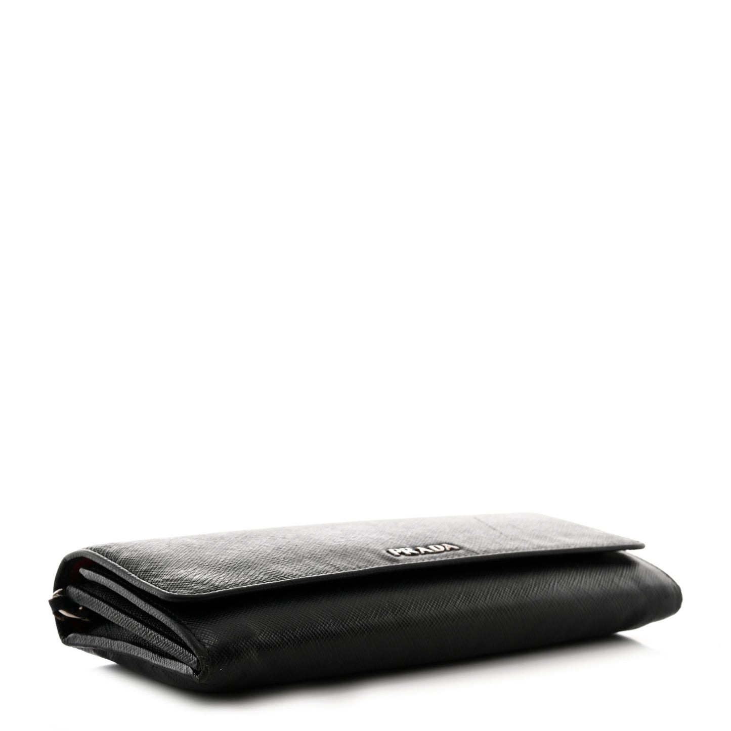 Saffiano Bi-Color Wallet On Chain Black Fuoco