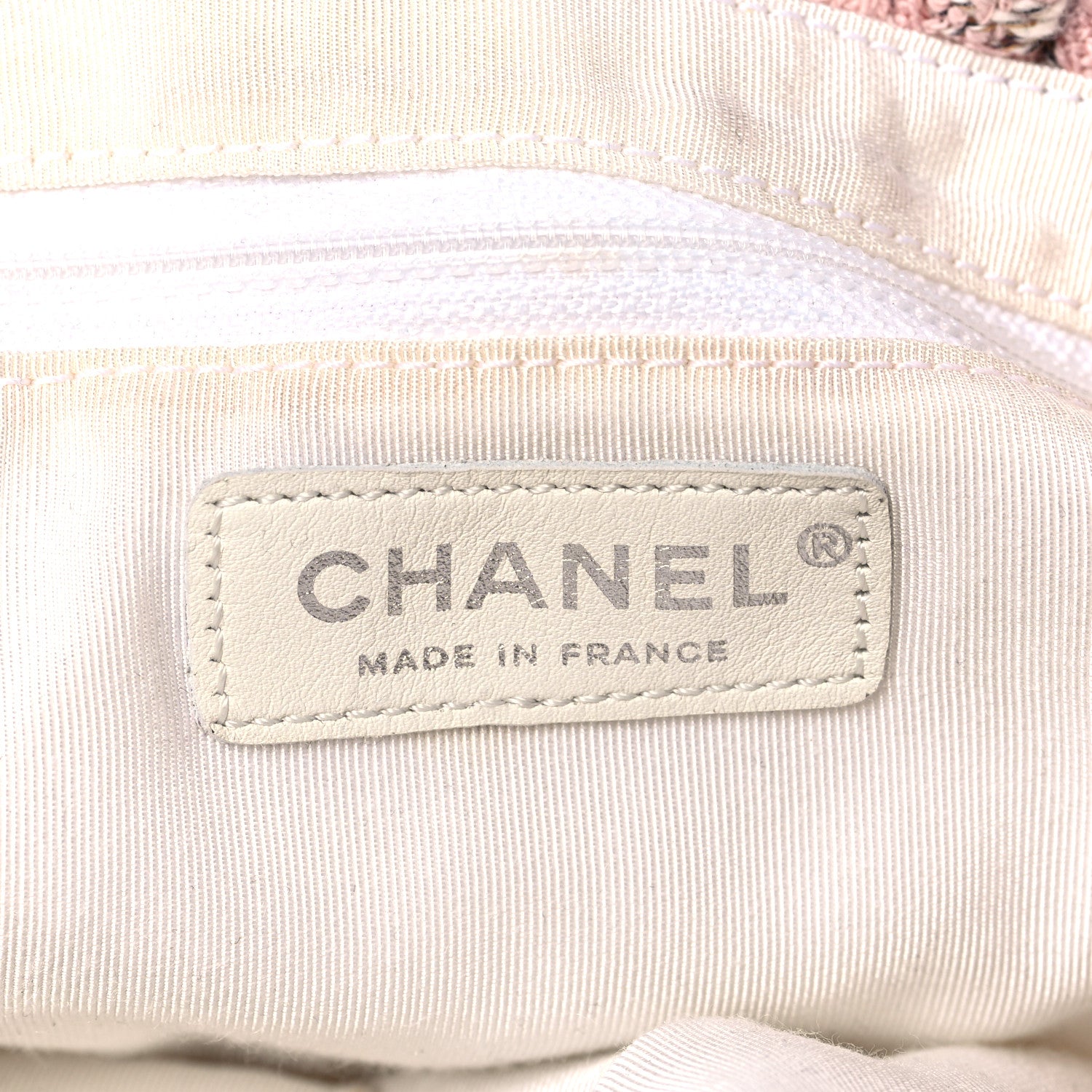 Chanel Tweed Boucle Knitting Bag Pink 6 of 9