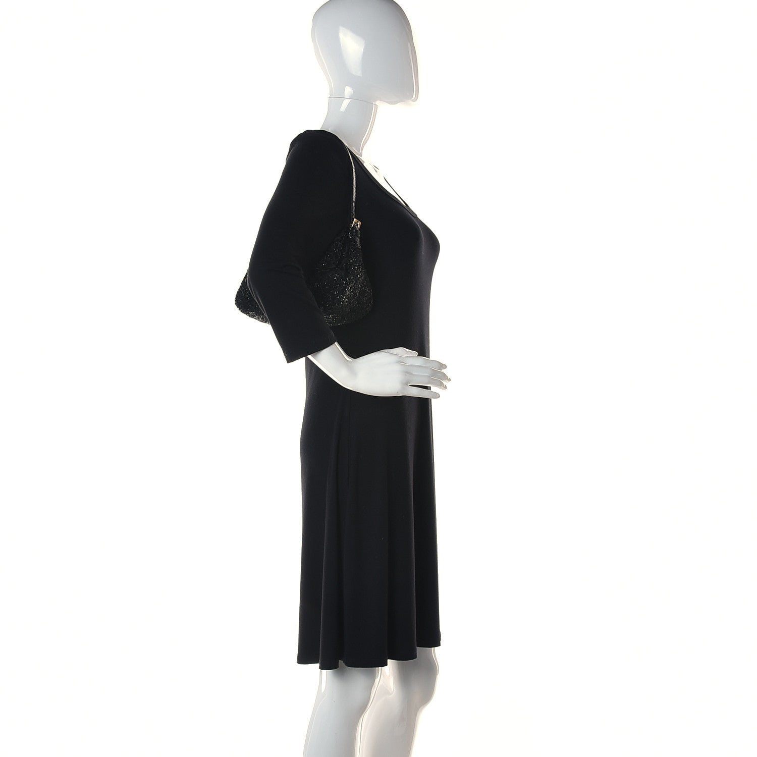 Fendi Lizard Beaded Mini Mama Baguette Black 2 of 13