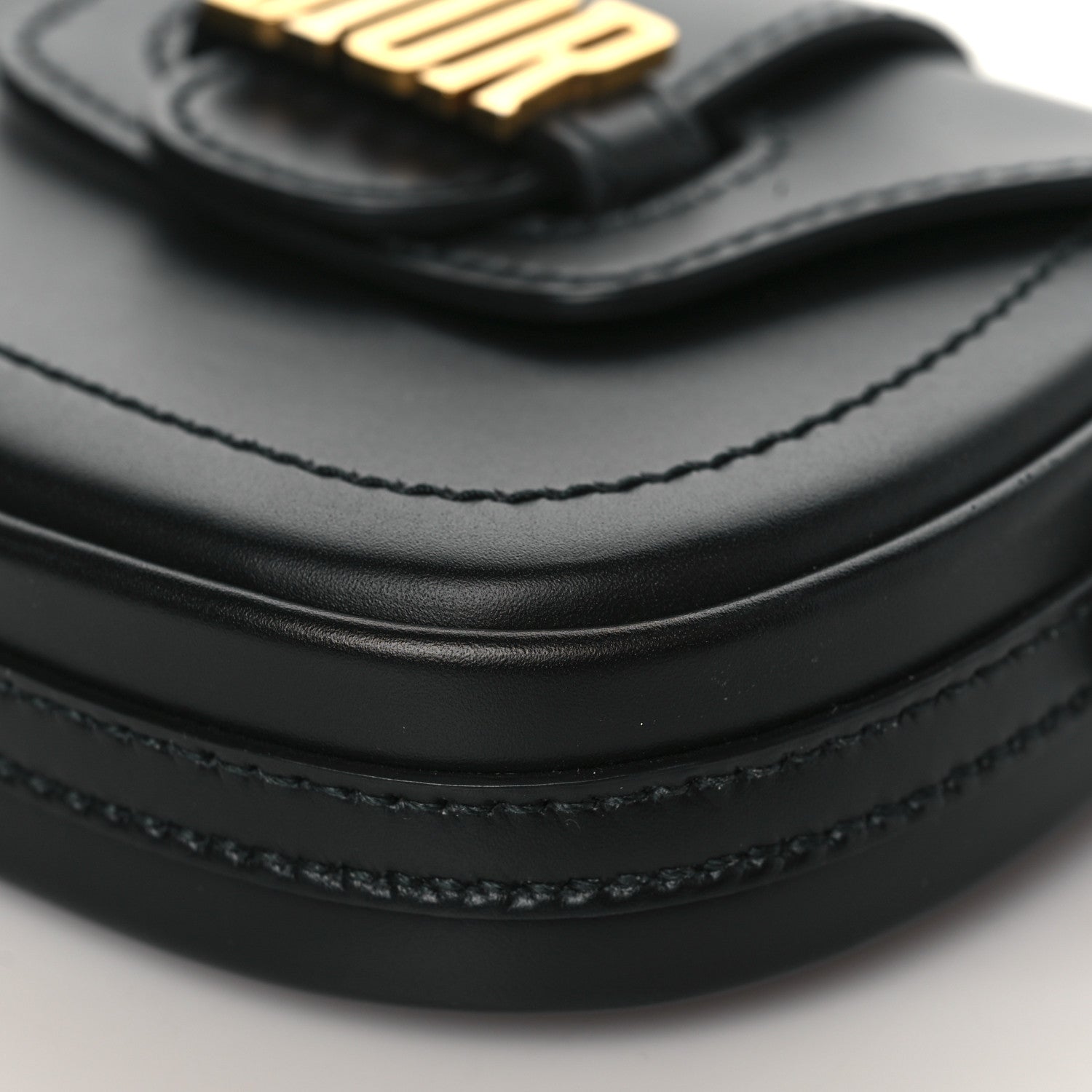 Christian Dior Calfskin Mini D Fence Saddle Bag Black 10 of 11