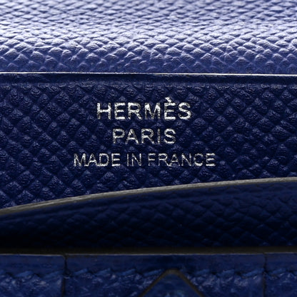 Hermes Epsom Bearn Gusset Wallet Bleu Electrique 6 of 7