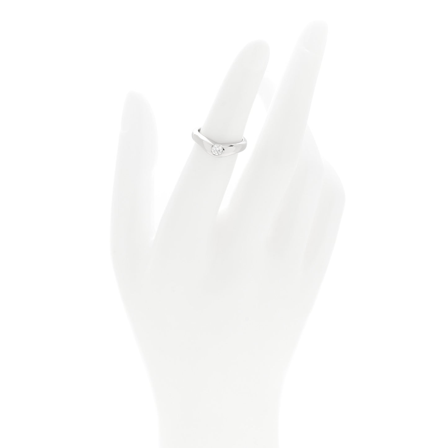 Platinum Diamond Elsa Peretti Curved Band Ring 47 4.25