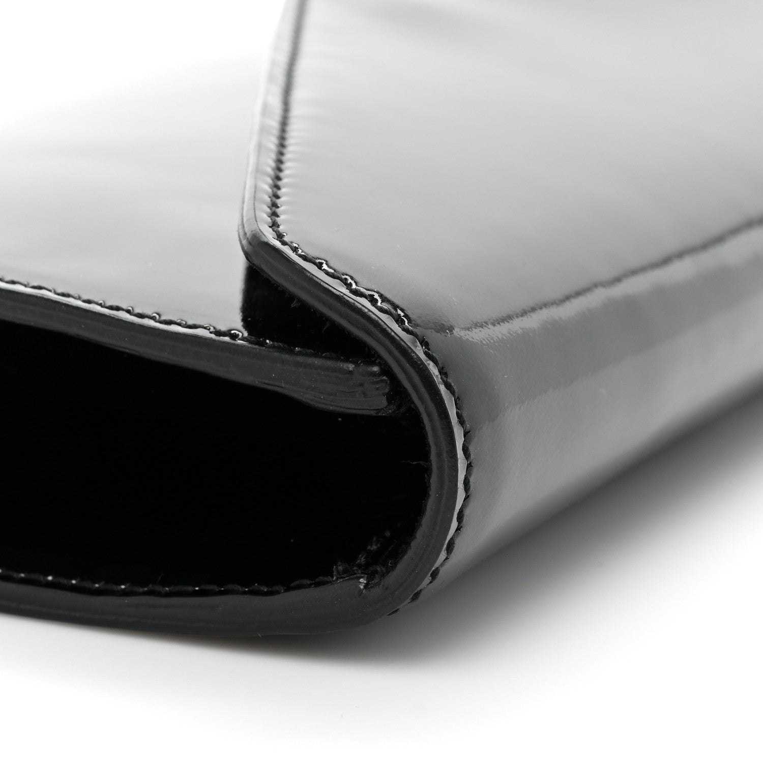 Saint Laurent Patent Y-Mail Clutch Black 14 of 14