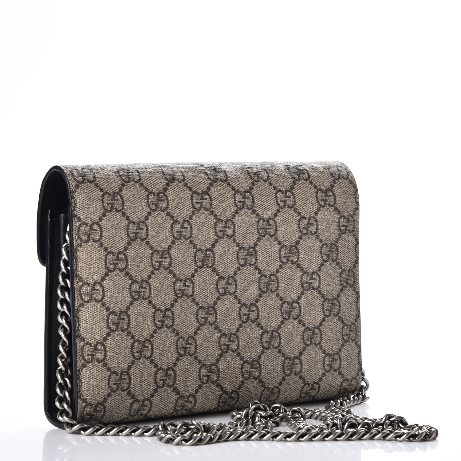 Gucci GG Supreme Monogram Mini Dionysus Chain Wallet Beige Black 3 of 10