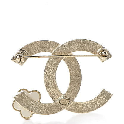 Chanel Metal CC Camellia Brooch Light Gold 3 of 6
