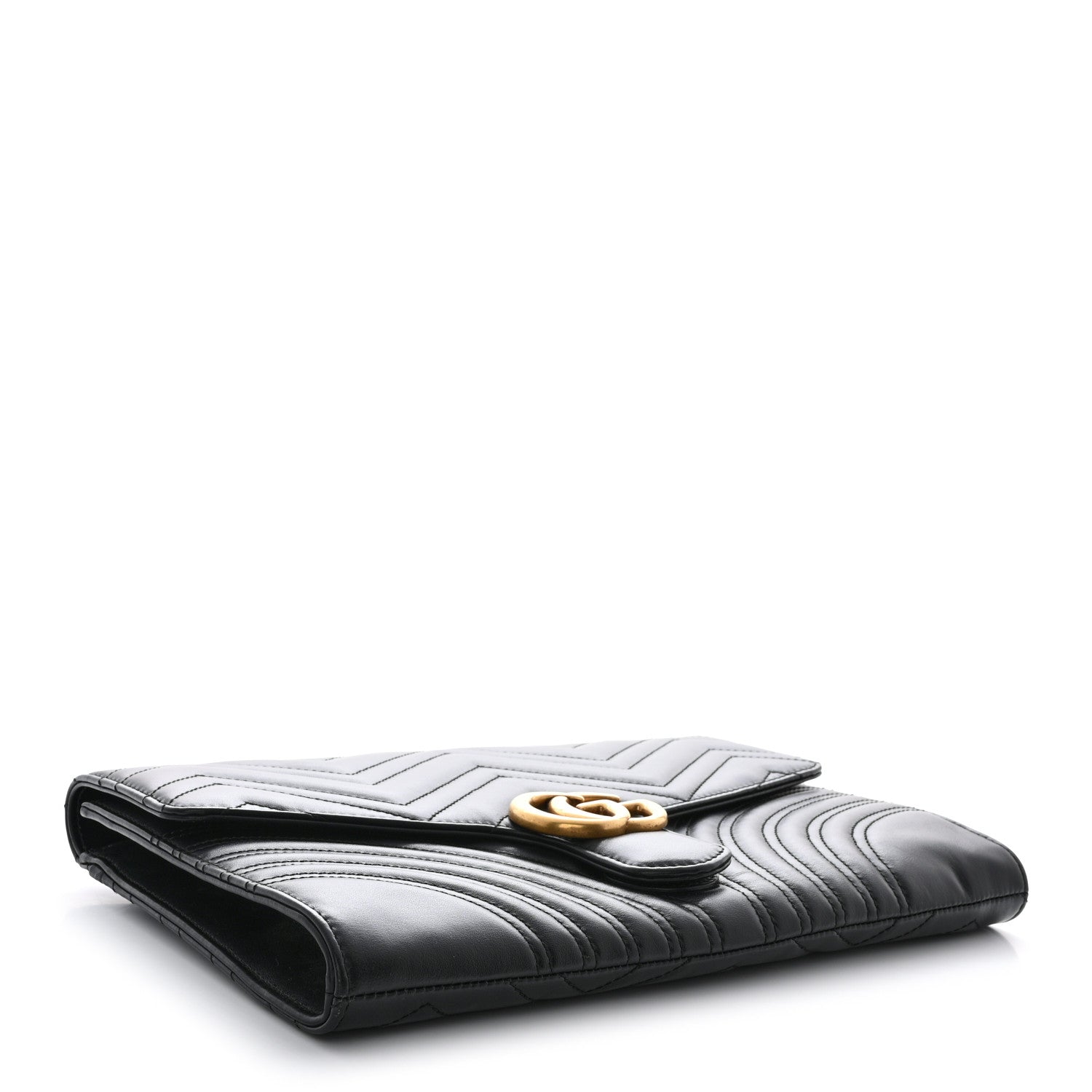 Gucci Calfskin Matelasse GG Marmont Clutch Black 4 of 11