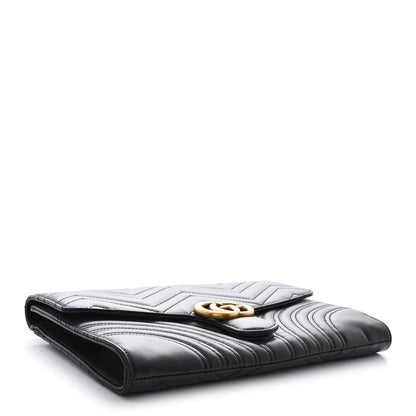 Gucci Calfskin Matelasse GG Marmont Clutch Black 4 of 11