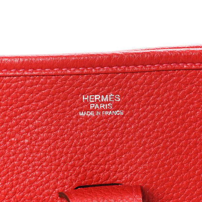 Hermes Taurillon Clemence Evelyne III GM Rouge Casaque 6 of 10