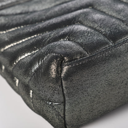 Saint Laurent Metallic Calfskin Y Calfskin Monogram Small Loulou Chain Satchel Dark Grey 14 of 19