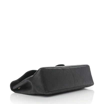 Chanel Caviar Quilted Jumbo Single Flap Black 3 of 14