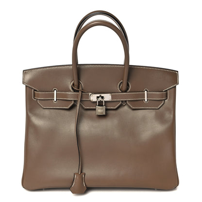 Hermes Tadelakt Birkin 35 Etoupe 1 of 12