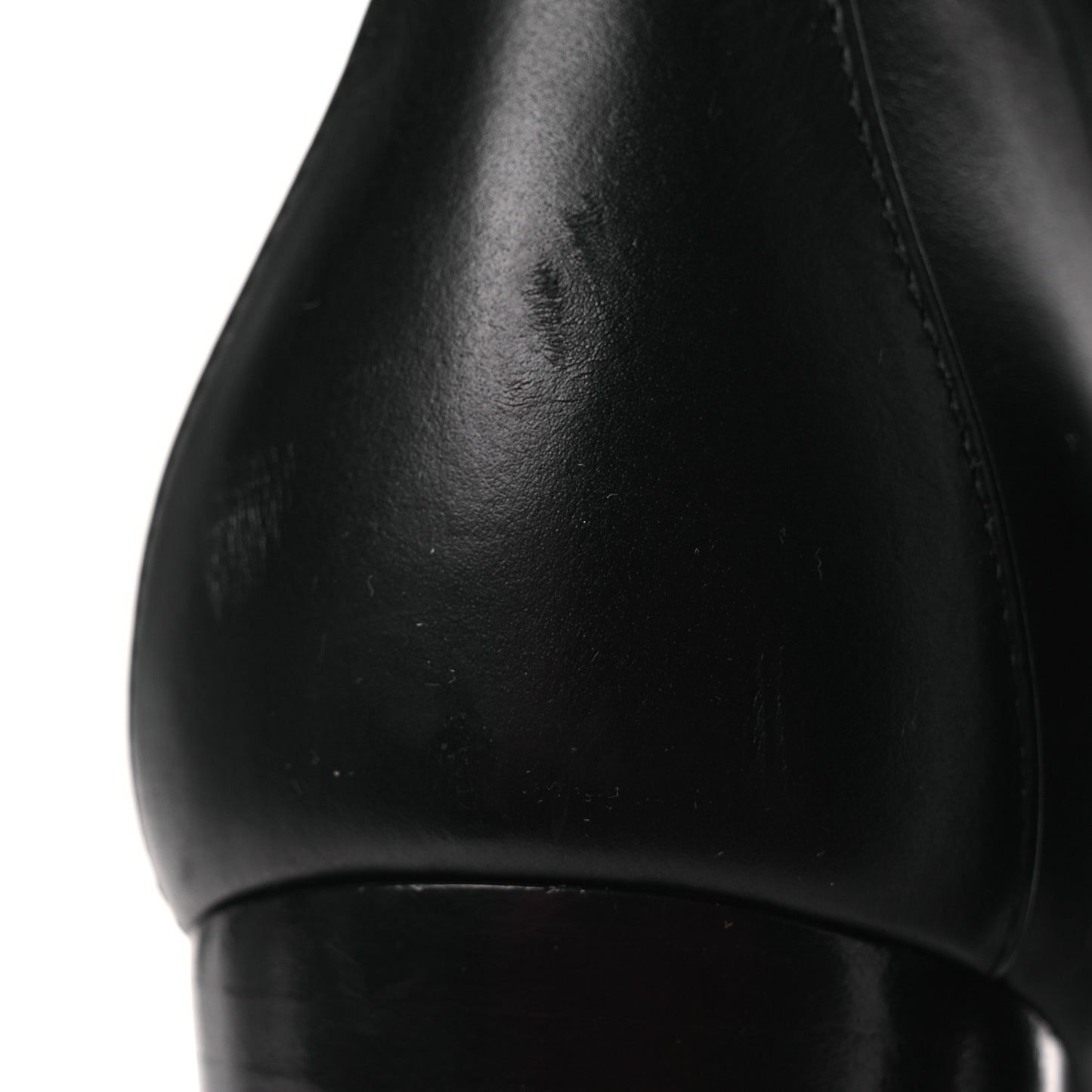 Calfskin Mina Lace Up Platform Boots 40 Black