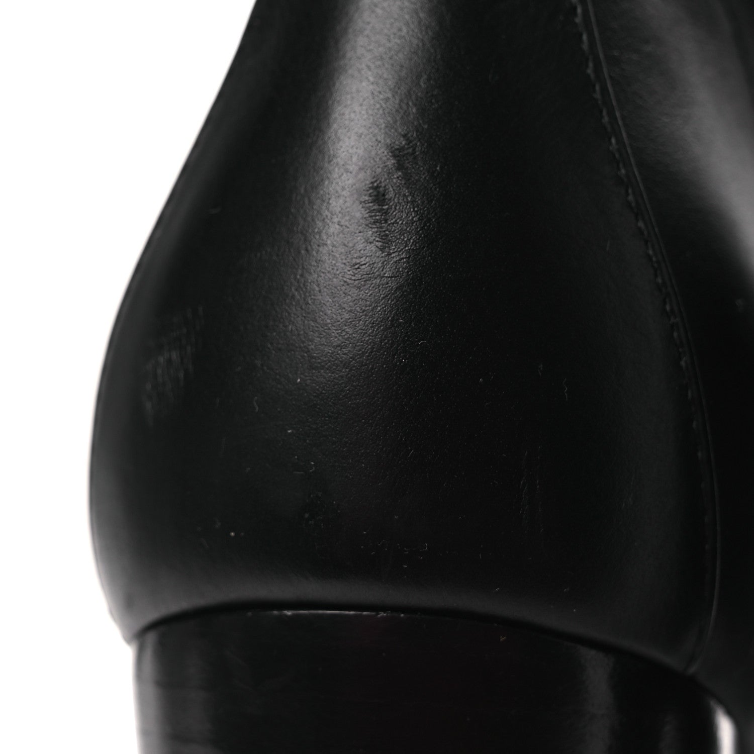 Saint Laurent Calfskin Mina Lace Up Platform Boots 40 Black 10 of 12