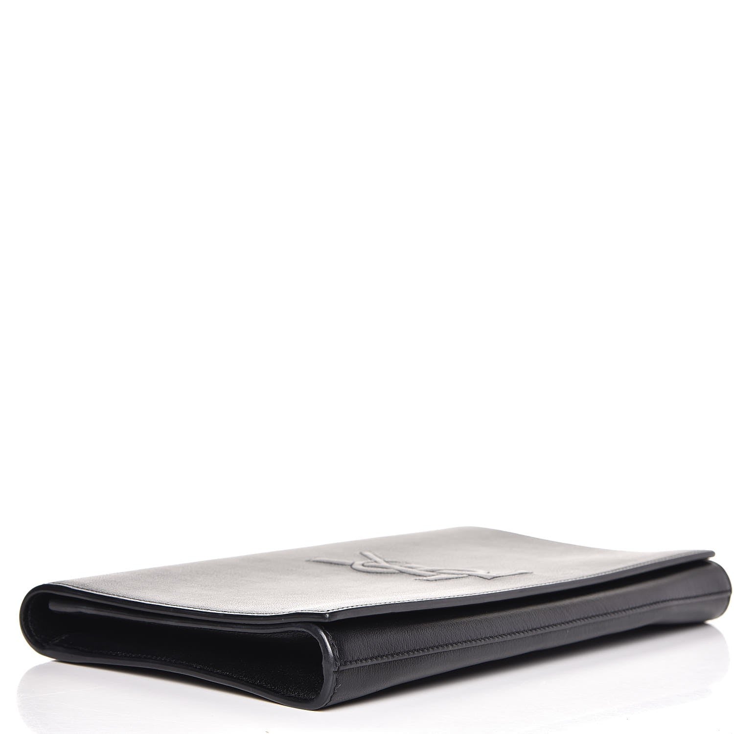 Saint Laurent Calfskin Monogram Large Belle De Jour Clutch Black 4 of 8