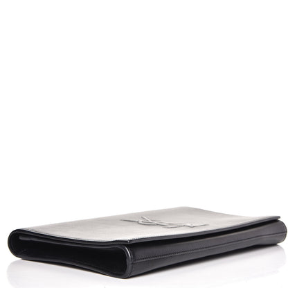 Saint Laurent Calfskin Monogram Large Belle De Jour Clutch Black 4 of 8