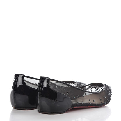 Christian Louboutin Patent Body Strass Flats 37.5 Black 4 of 11