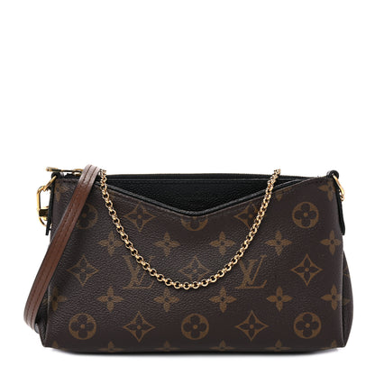 Louis Vuitton Monogram Pallas Clutch Black 1 of 15