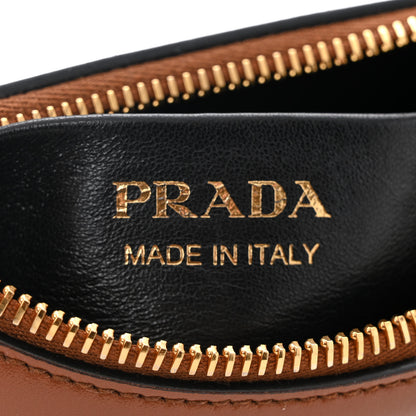 Prada Soft Calfskin Arque Shoulder Bag Cognac 6 of 11