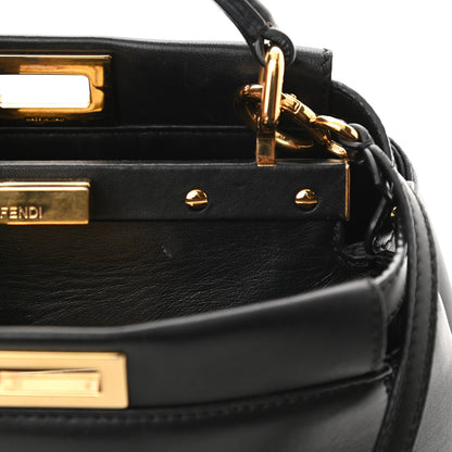 Fendi Nappa Mini Peekaboo Iconic Satchel Black 12 of 14
