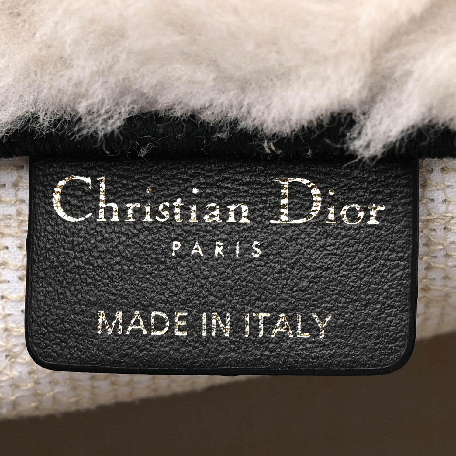 Christian Dior Shearling Cannage Small Book Tote Ecru Blue 5 of 14